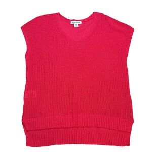 Tommy Bahama pink linen blend sleeveless knit sweater top size MEDIUM cruise